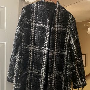 Express Plaid Recycled Wool Coat